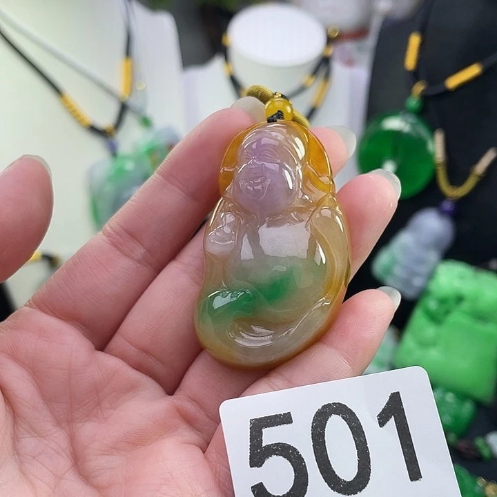翡翠未镶嵌吊坠(赠链)