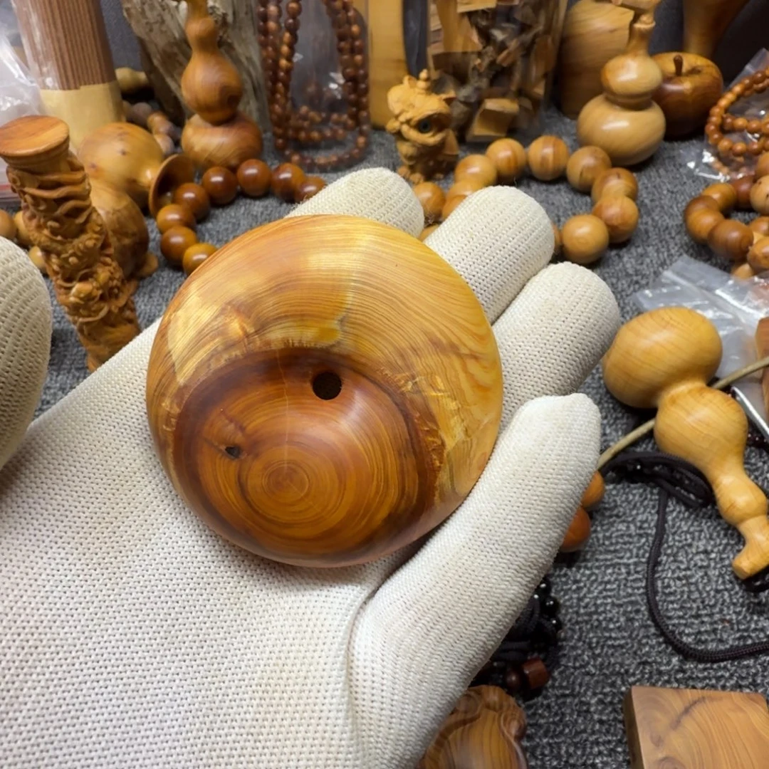 柏木（崖柏）崖柏玉化闪电平安扣瑕疵款