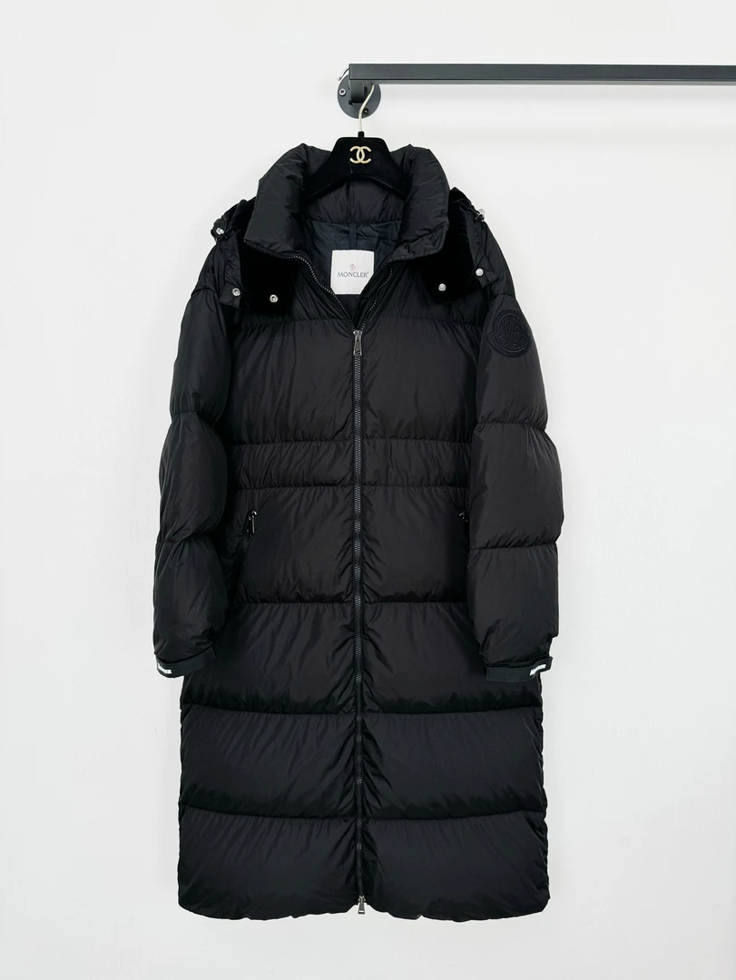 99新 MONCLER Moncler蒙口长款羽绒服 正品 3码 专柜2万多购入