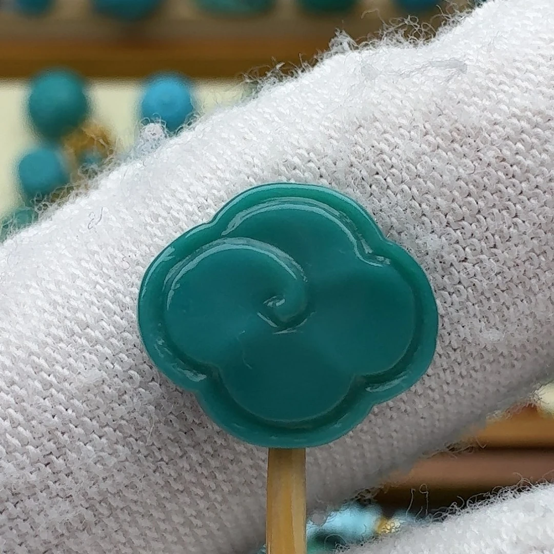 绿松石未镶嵌祥云背云11.3