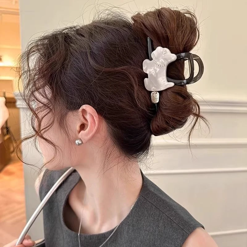 日韩气质女抓夹发夹发卡小猫抓夹发饰法式百搭简约头饰超仙可爱
