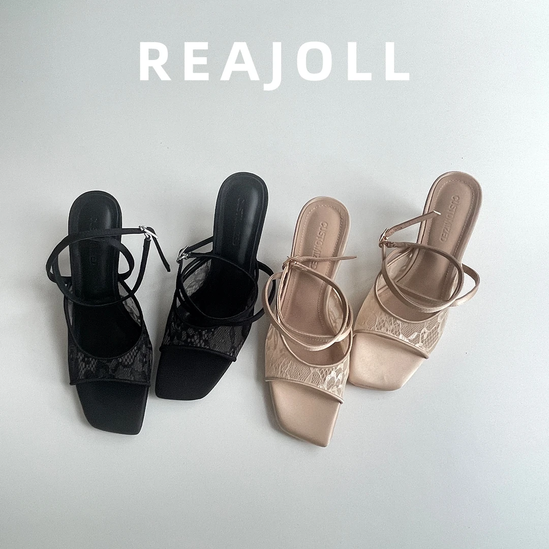 凉鞋女夏外穿2025新款绑带细高跟鞋网红法式气质绝美不累脚凉拖鞋