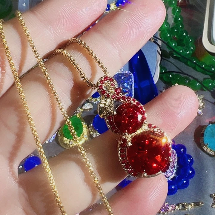 钨金红色蓝色满钻镶嵌