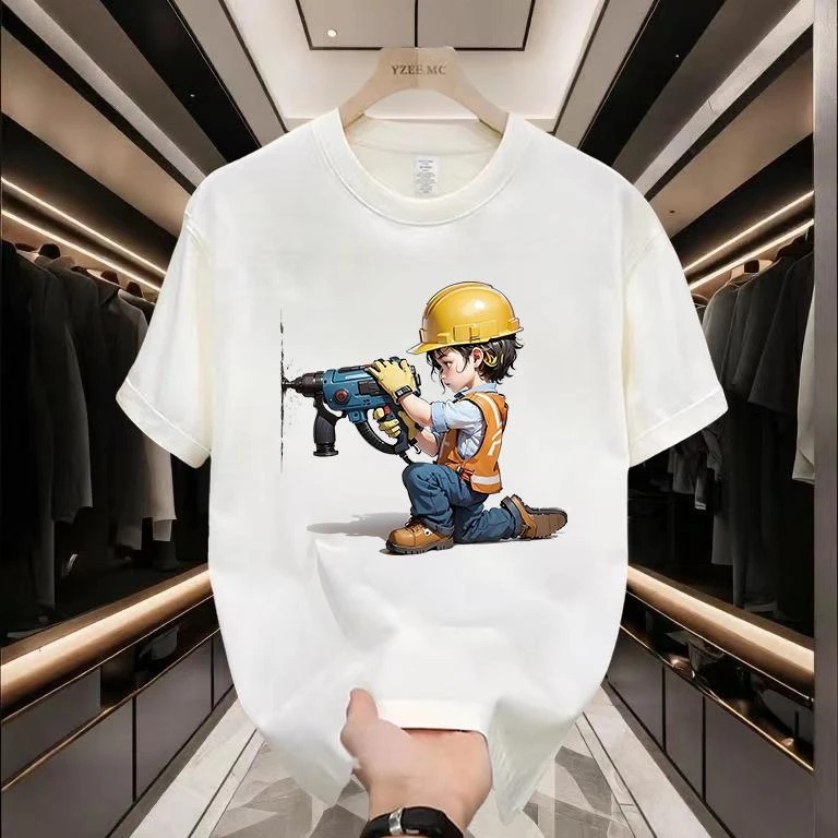 潮牌重磅卡通印花动漫短袖男士休闲宽松纯棉百搭半袖T恤圆领上衣