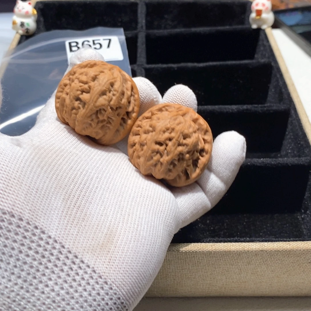 文玩核桃把件B657红锦鲤42（修）福利练手对