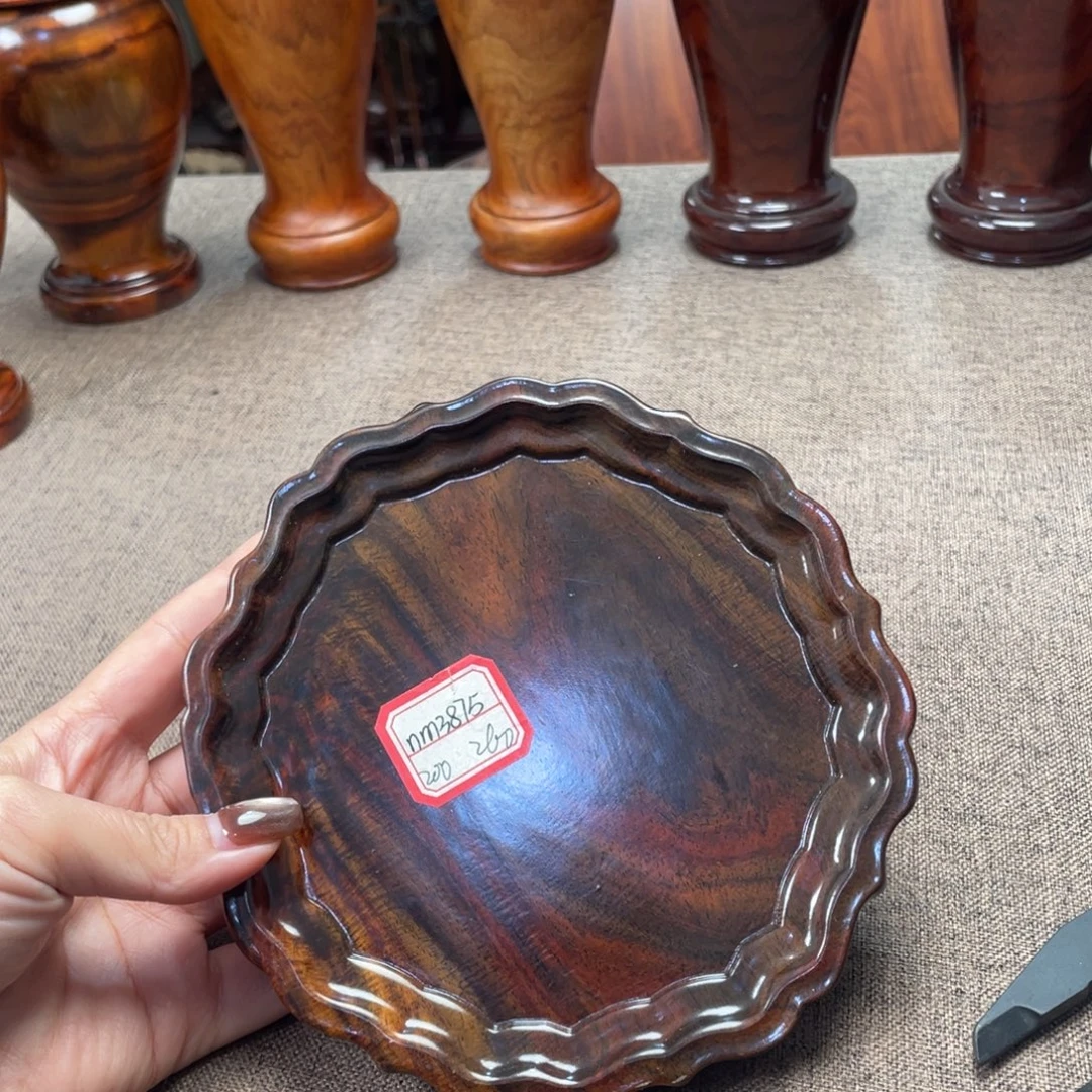 交趾黄檀（大红酸枝）木碟