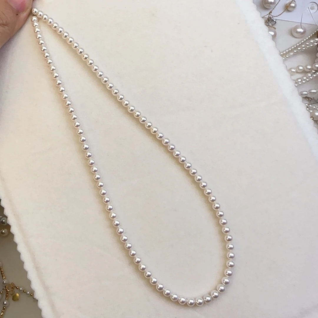 淡水珍珠银S925镶嵌颈饰