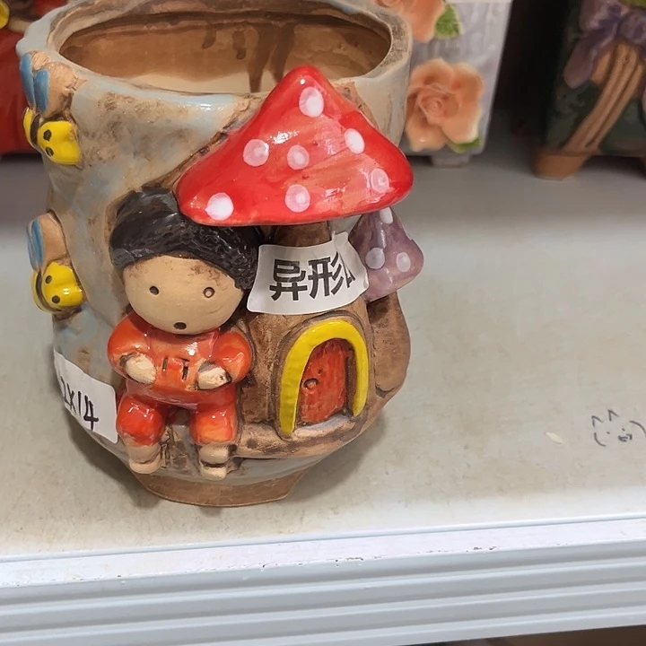 粗陶材质多肉花盆