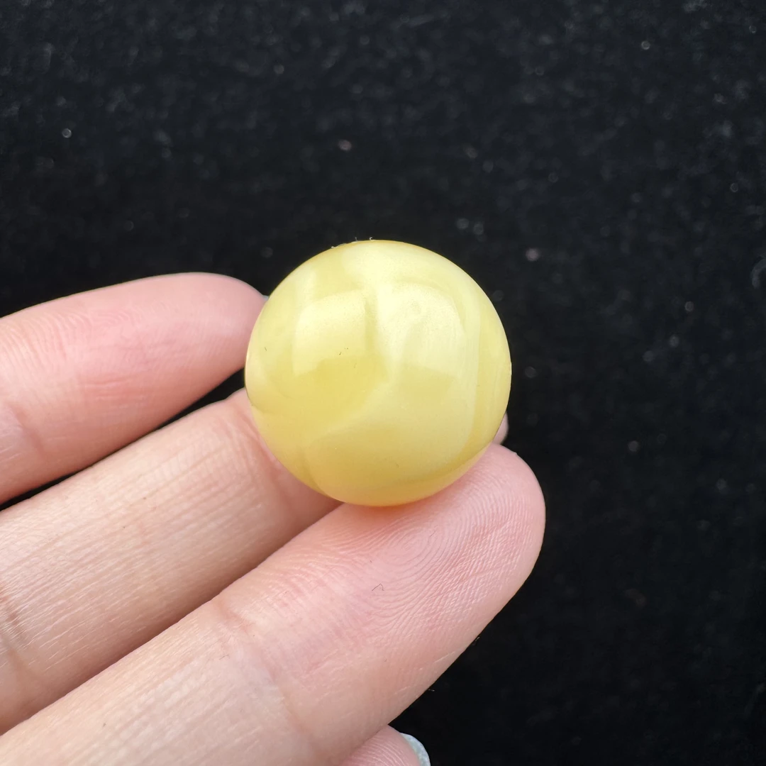 A1830天然俄料蜜蜡单珠18.2mm 支持鉴定 假一罚四