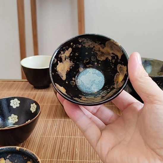 吉州窑原矿手工柴窑柴烧玳瑁釉盏（福利品）