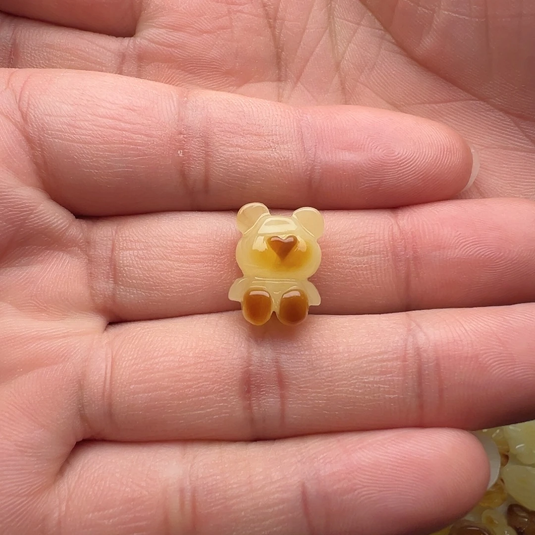 蜜蜡未镶嵌颈饰小熊提溜（打孔不退换)