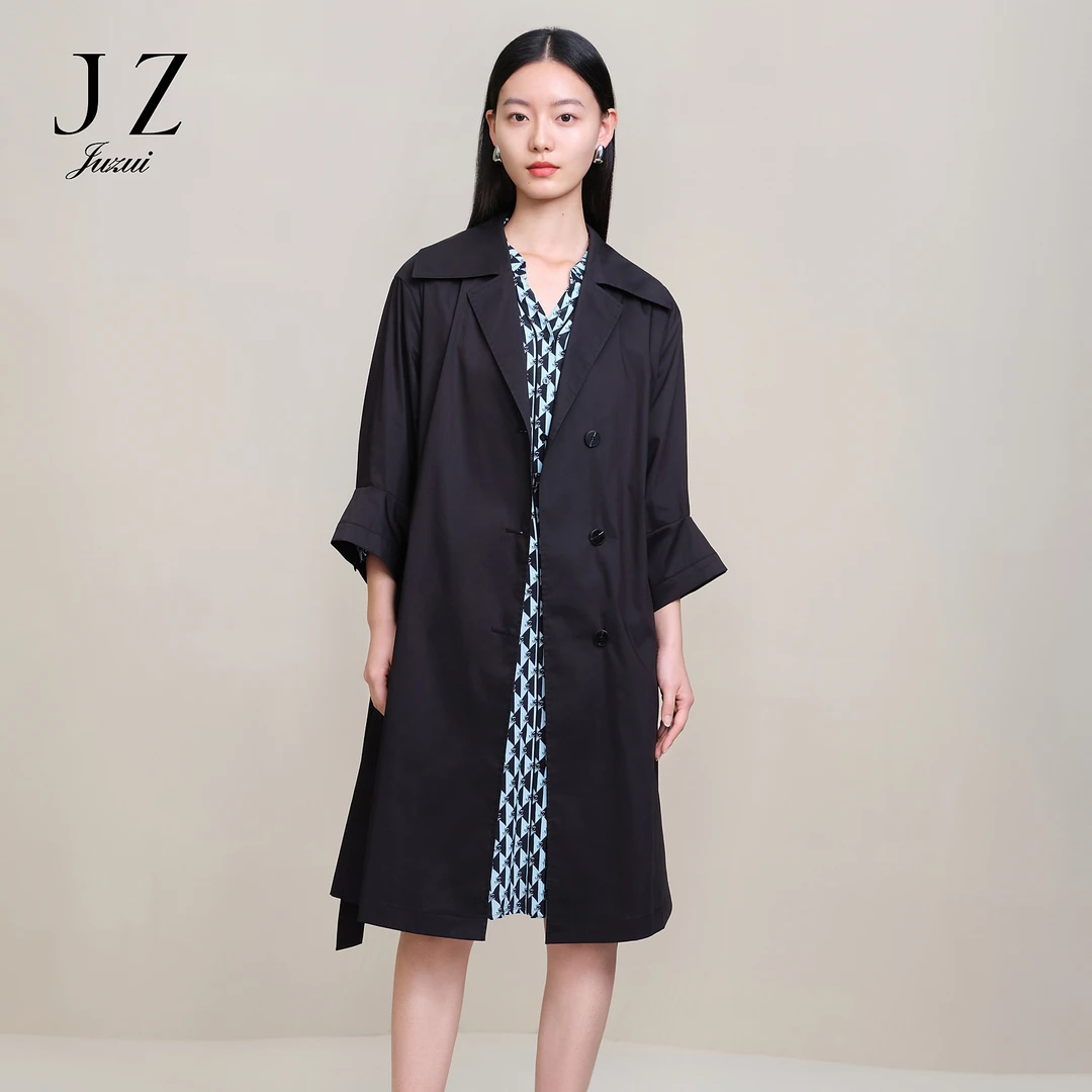 【安雅专属】商场同款JZ玖姿JWDC41201风衣女装春季款雅致风衣