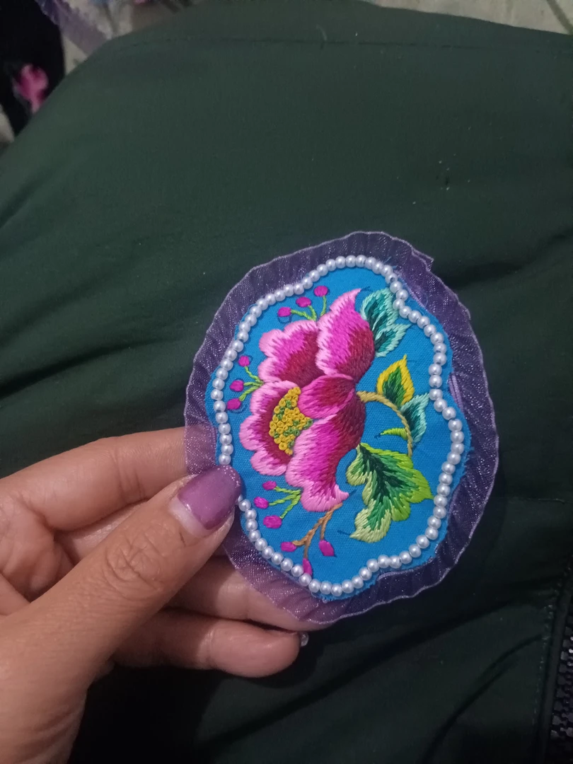 松桃绣发夹全手工刺绣