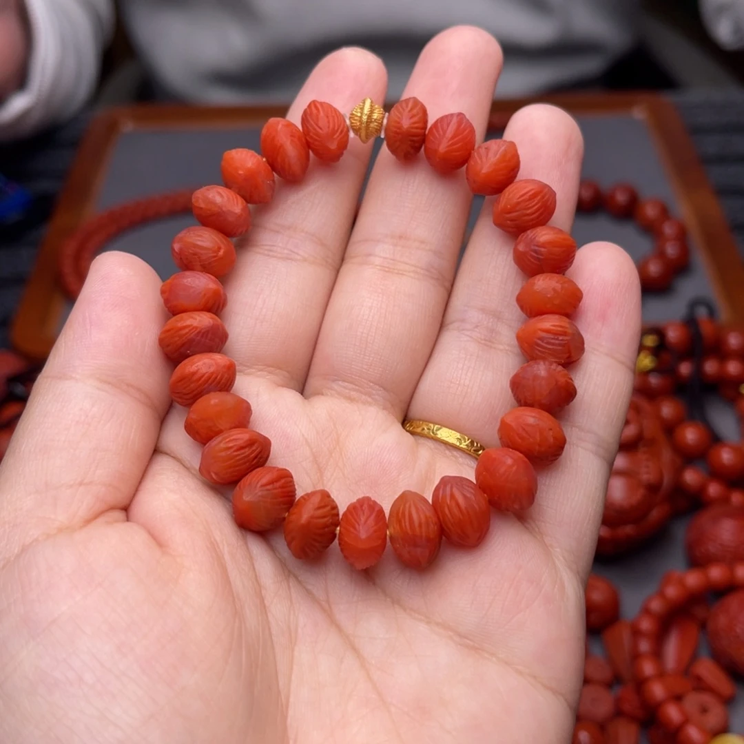 未镶嵌配饰卡9毫米左右南红玛瑙