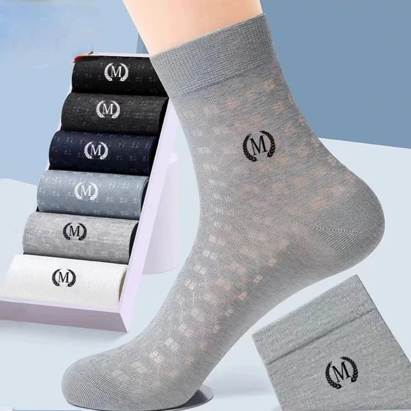 6双夏季超薄网眼运动中筒袜透气纯棉吸汗男女袜子薄款运动袜商务