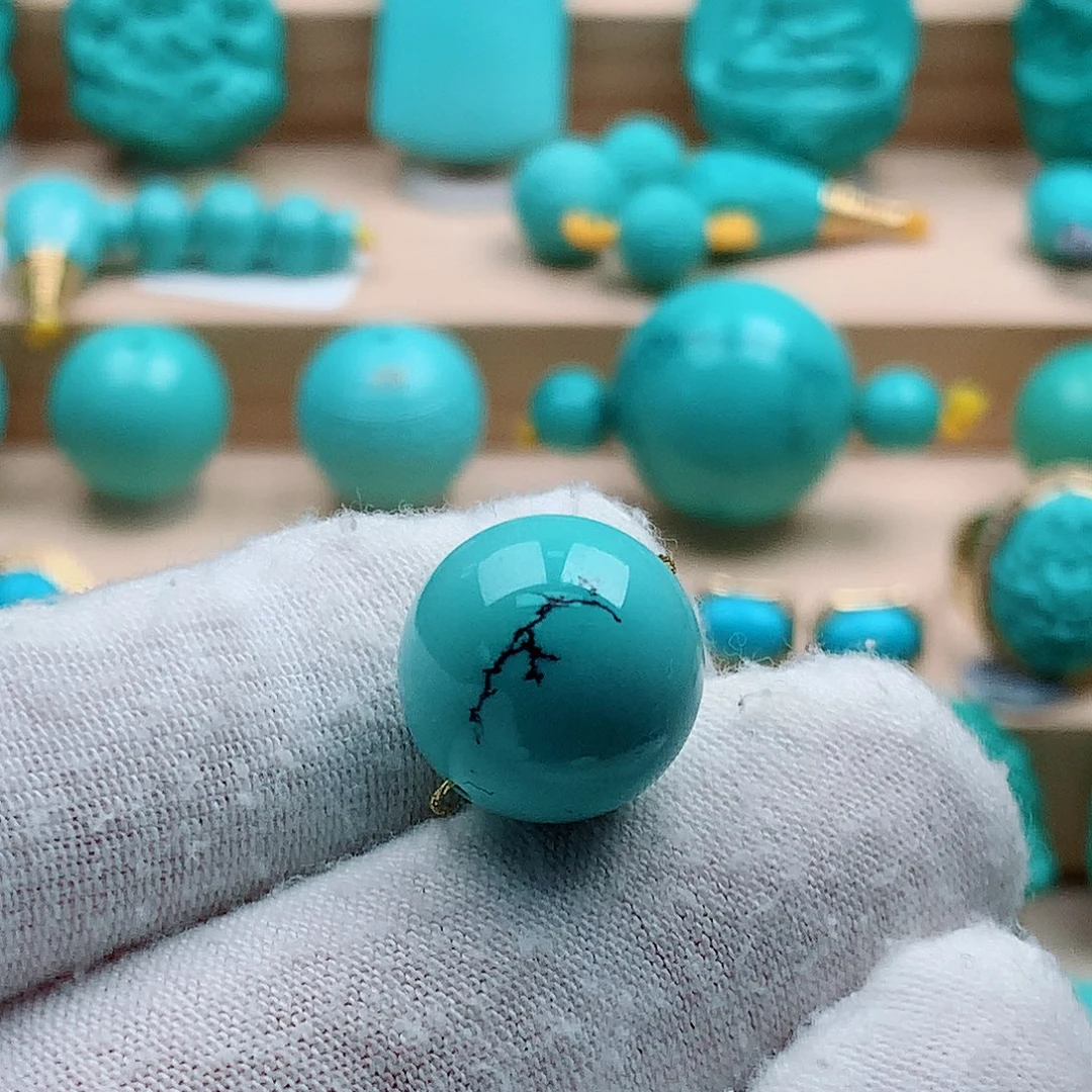 绿松石未镶嵌圆珠