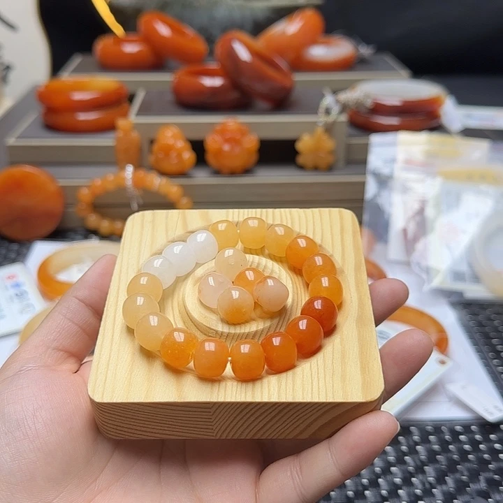 石英质玉（黄龙玉）未镶嵌手串f****g