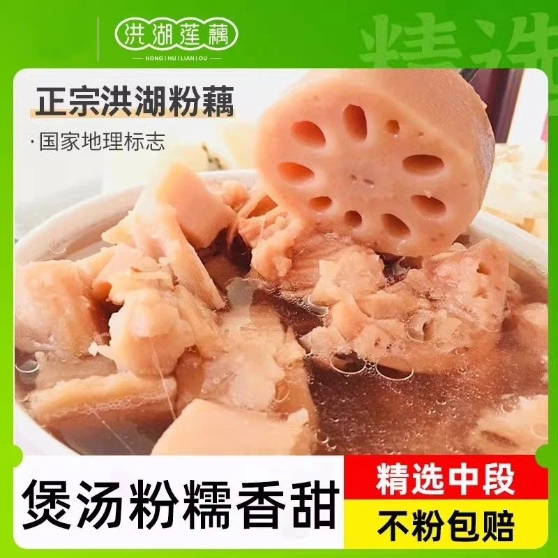 【不粉包赔】正宗湖北洪湖莲藕新鲜煲汤粉藕炖汤藕粉糯米藕火锅配菜