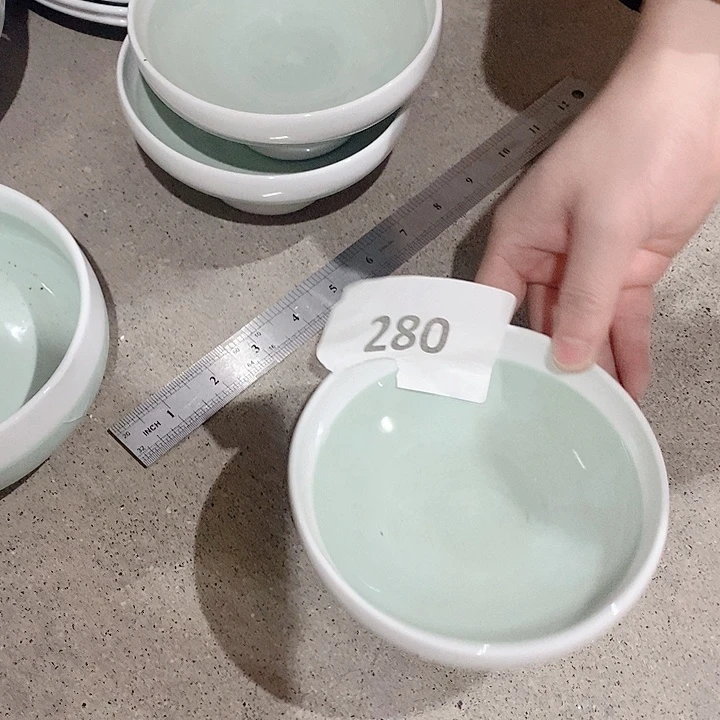 白瓷青白280号高脚碗一个装