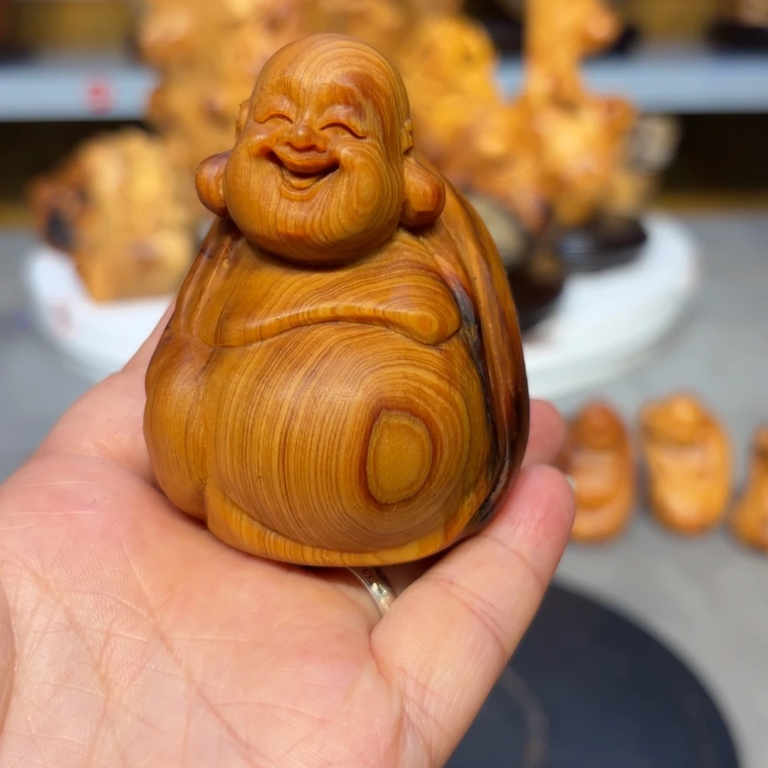 木太行崖柏弥勒佛
