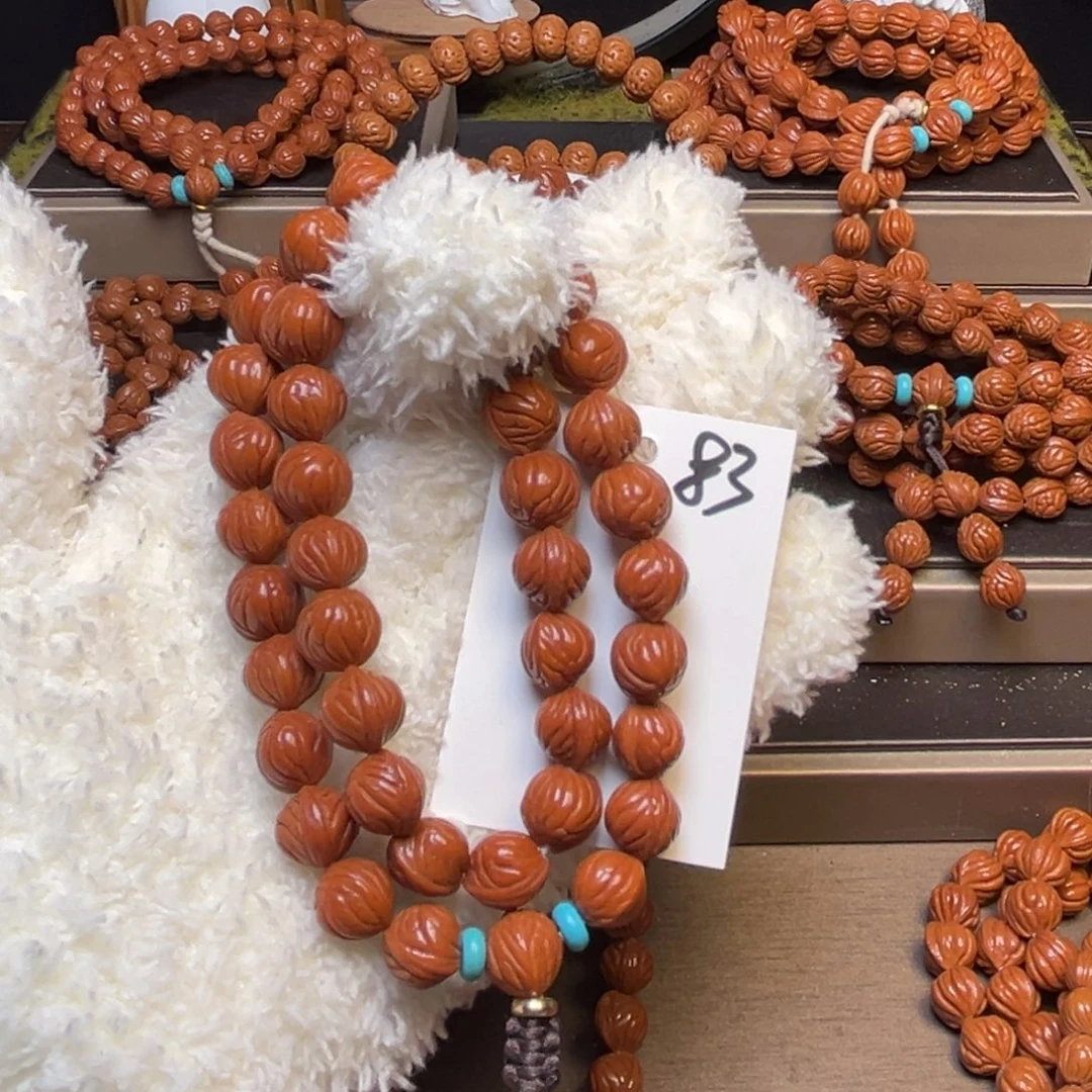 桃核手串野生小奶豆10➕精品无修