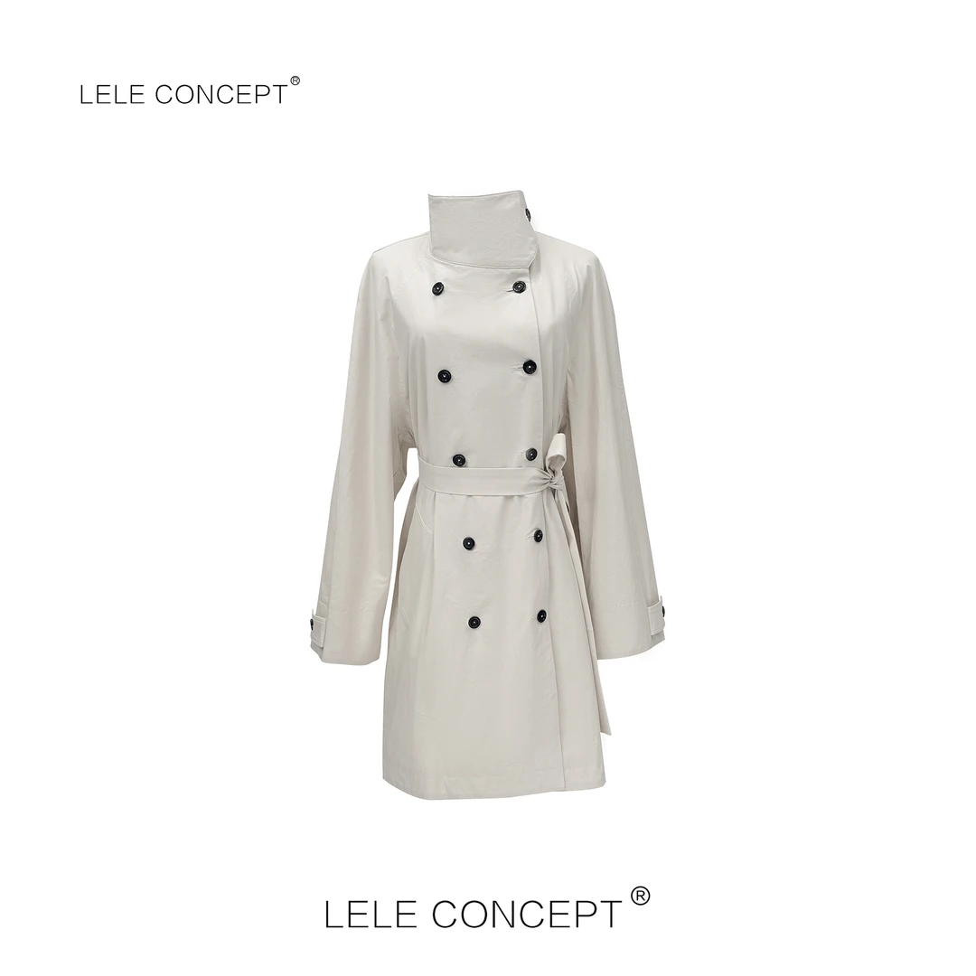 LELE CONCEPT丨领口不等式设计师款风衣Y0503