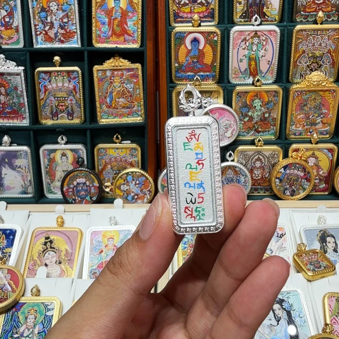吊坠热贡纯手绘唐卡非遗文化