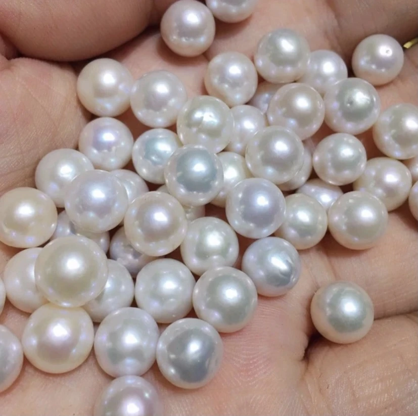 天然珍珠3妈妈气质白色时尚百搭简约经典小米珠大颗