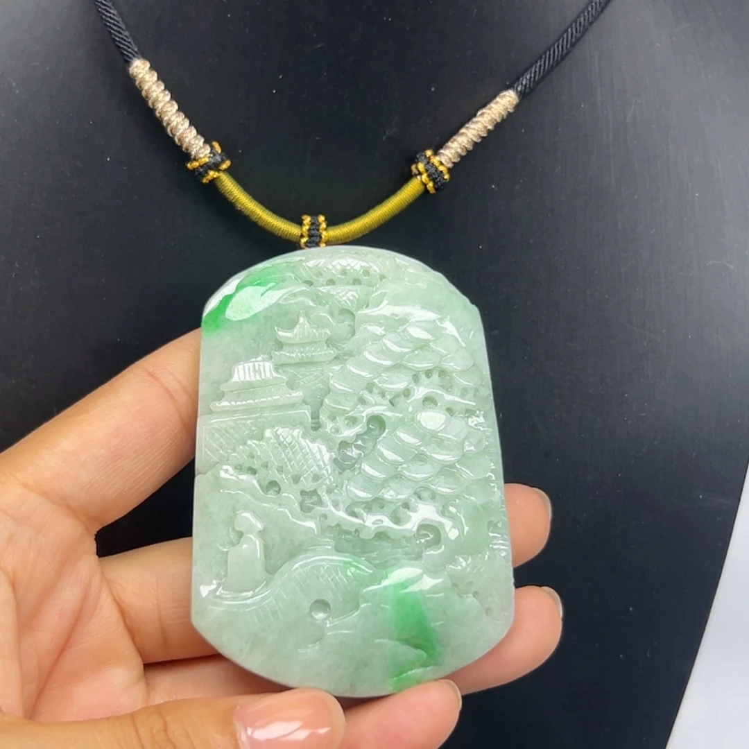 翡翠未镶嵌颈饰天然