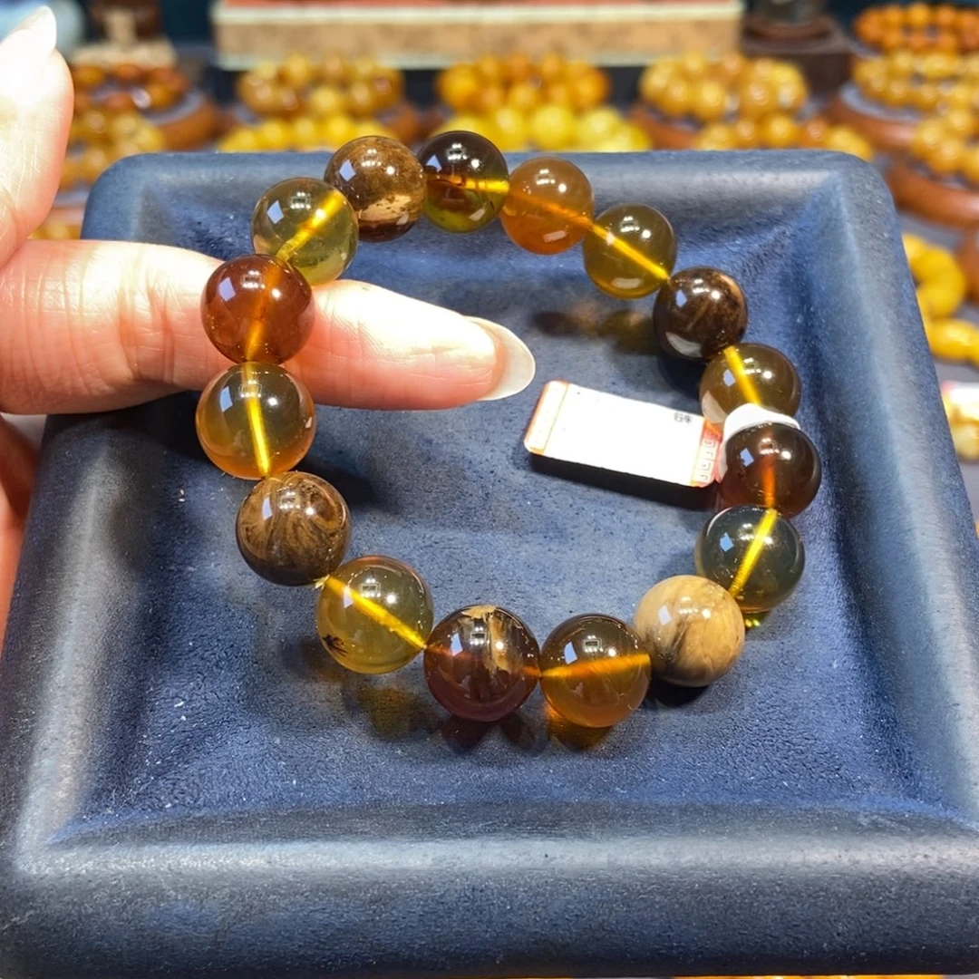 手链琥珀未镶嵌蜜蜡