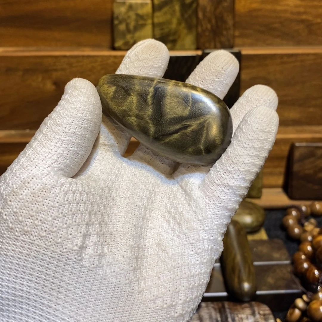 飞***5阴沉木阴沉金丝楠木手把件
