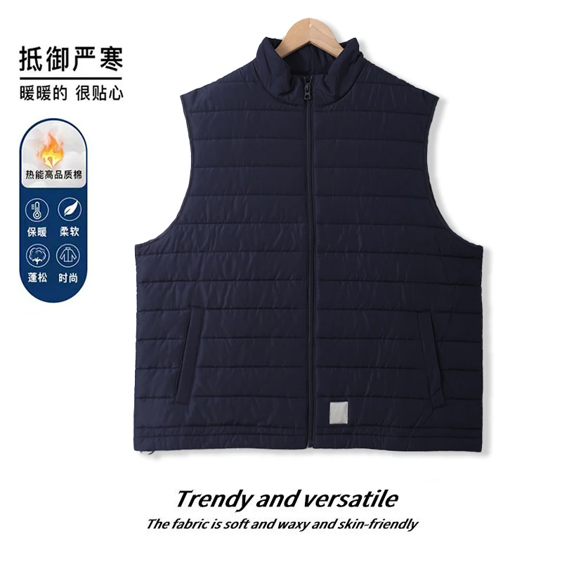 换季浮力男士绗缝马甲防风防寒保暖上衣舒适夹棉00624日常风外穿