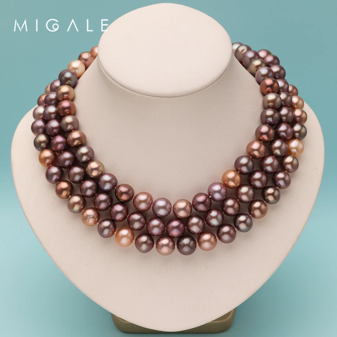 限购【告别款】高品质9-12mm紫珠项链多样性发一件  P1083