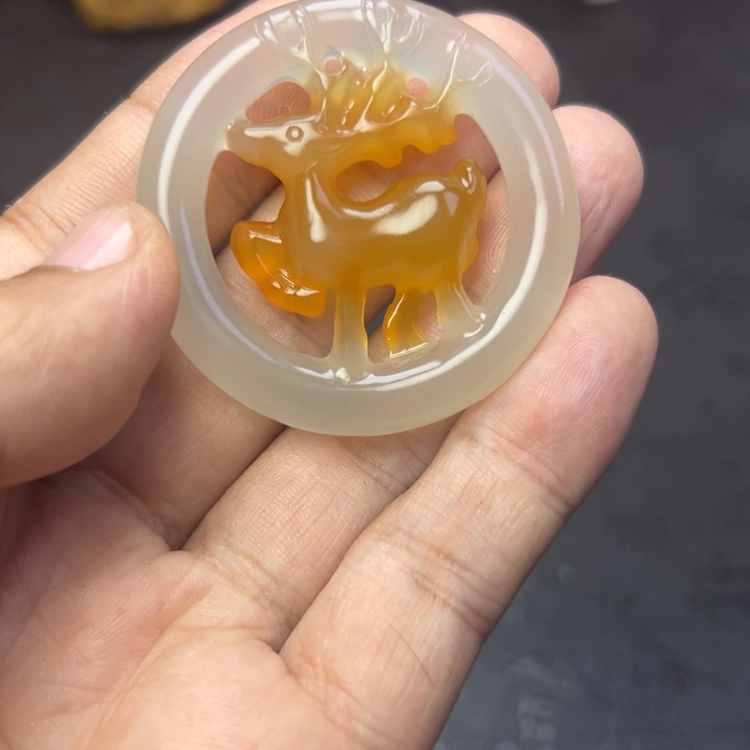 帥***未镶嵌手把玛瑙/玉髓