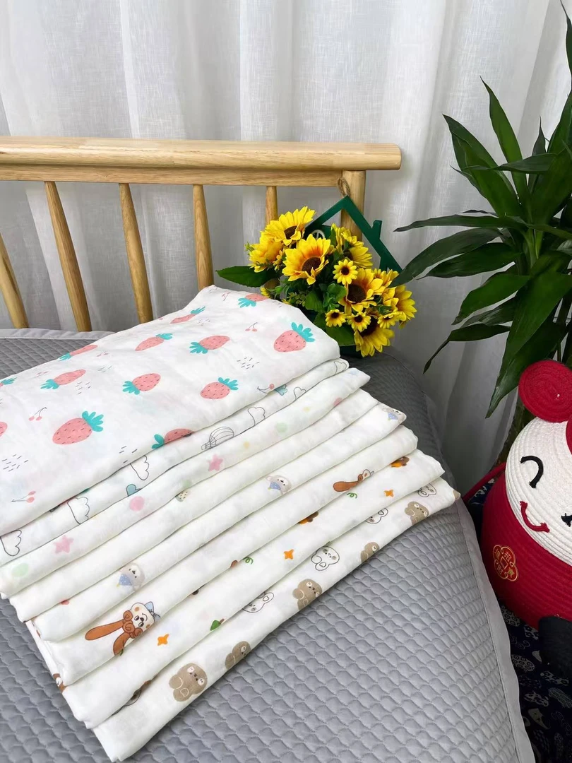 纯棉纱布盖毯 能铺能盖多用 超柔软 可轻柔机洗 尺寸±5cm