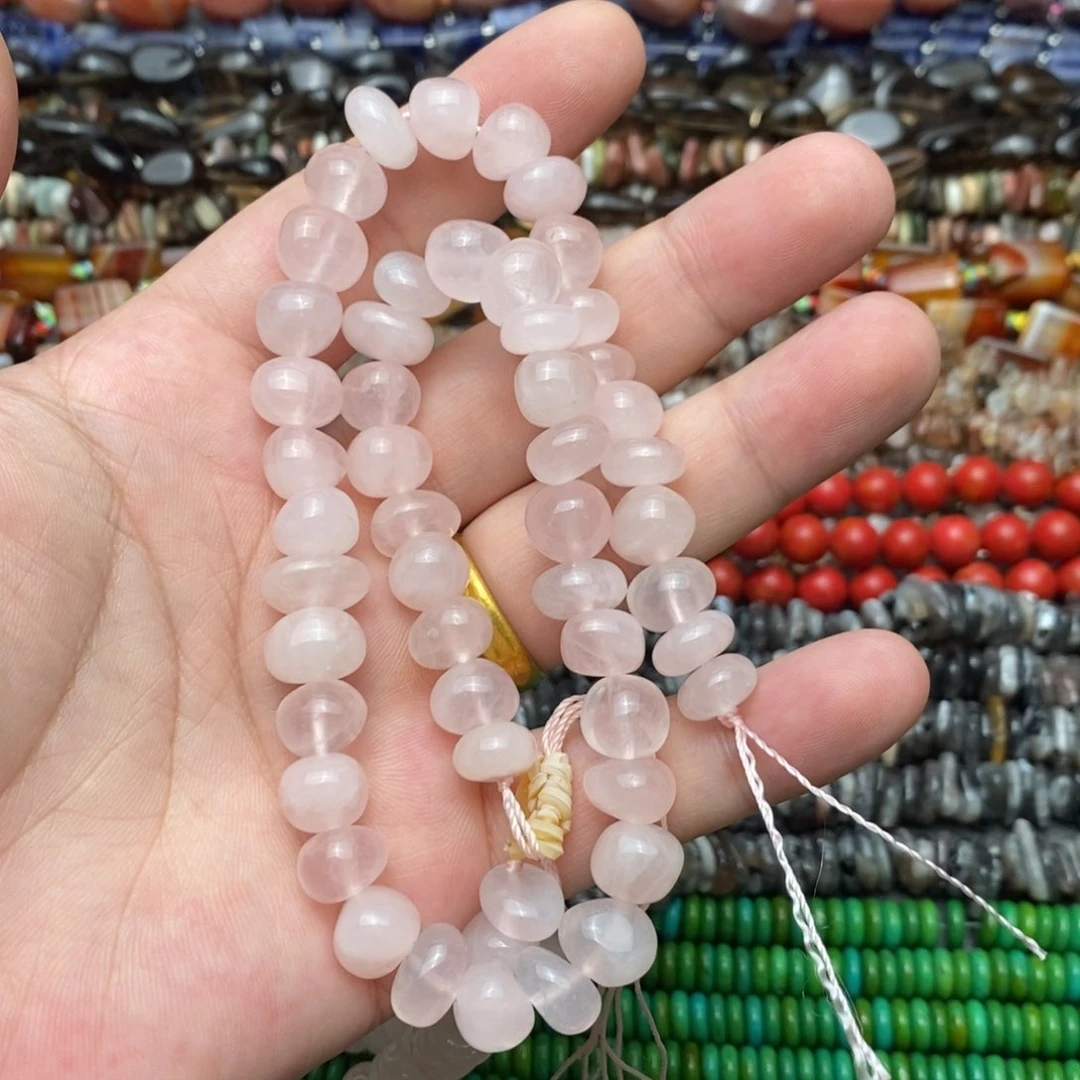 玛瑙/玉髓未镶嵌珠宝半成品马粉糖豆款10mm一条