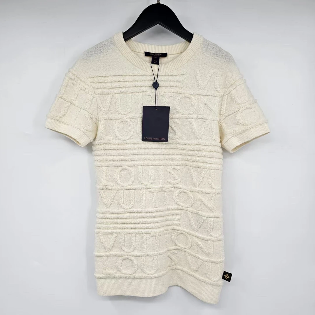 全新未使用 LouisVuitton/路易威登 爆款浮雕字母毛衣S066