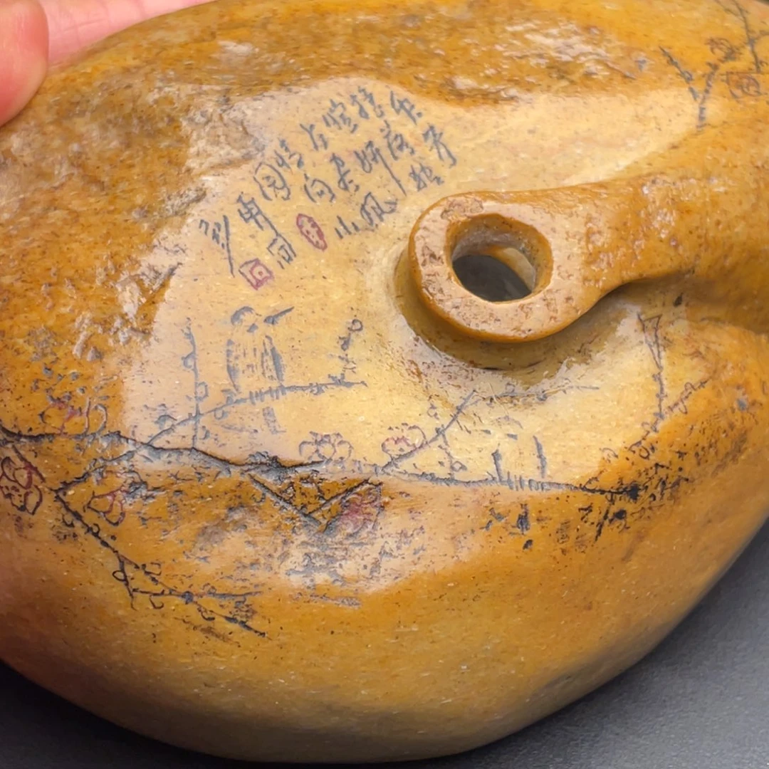 秋***藏田黄石田黄石手把件摆件