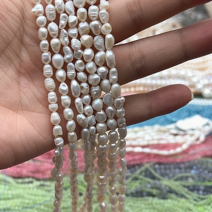 未镶嵌玛瑙/玉髓珠宝半成品一条巴洛克珍珠