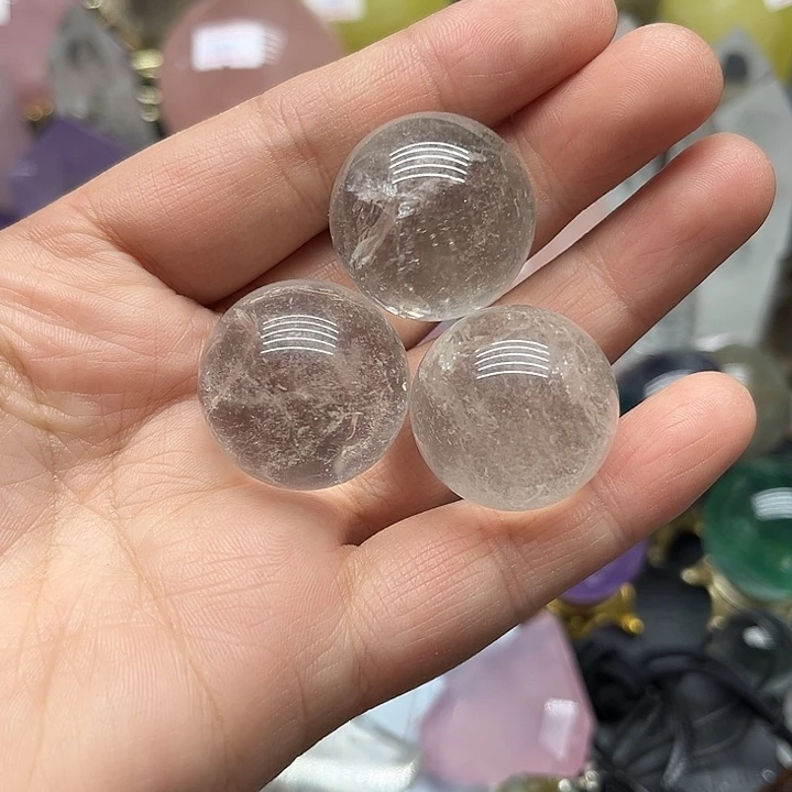 珠宝半成品未镶嵌水晶70克白水晶球