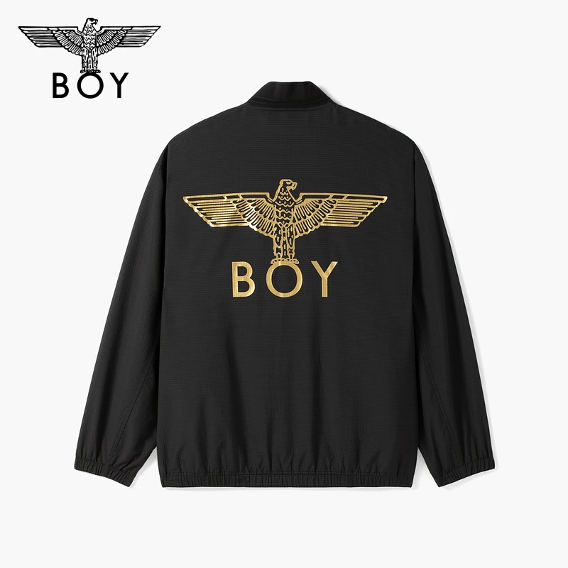 BOY LONDON25夏季男女同款棒球夹克金色印花潮牌梭织外套N23026