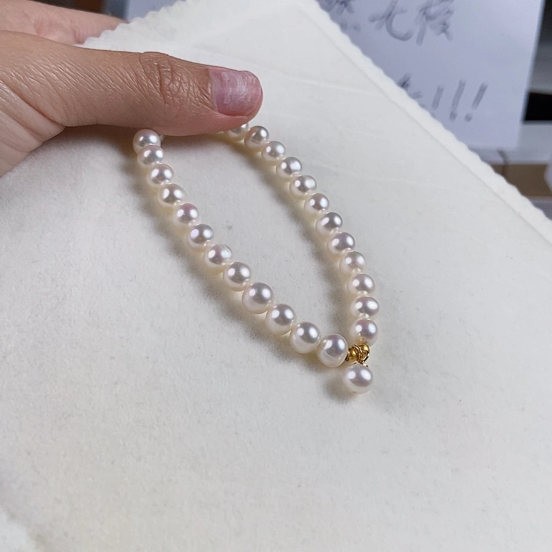 淡水珍珠手绳银S925镶嵌