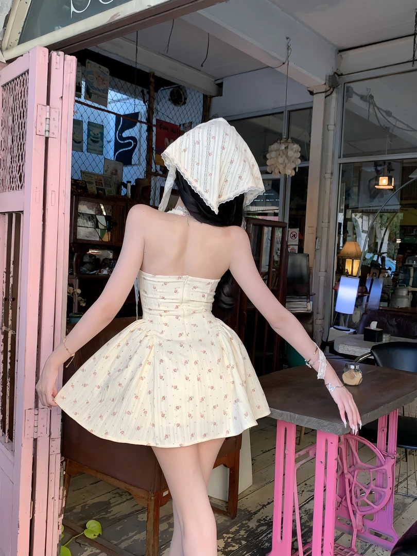 天鹅er 【原创碎花头巾】时尚气质天鹅同款头巾E25S0338