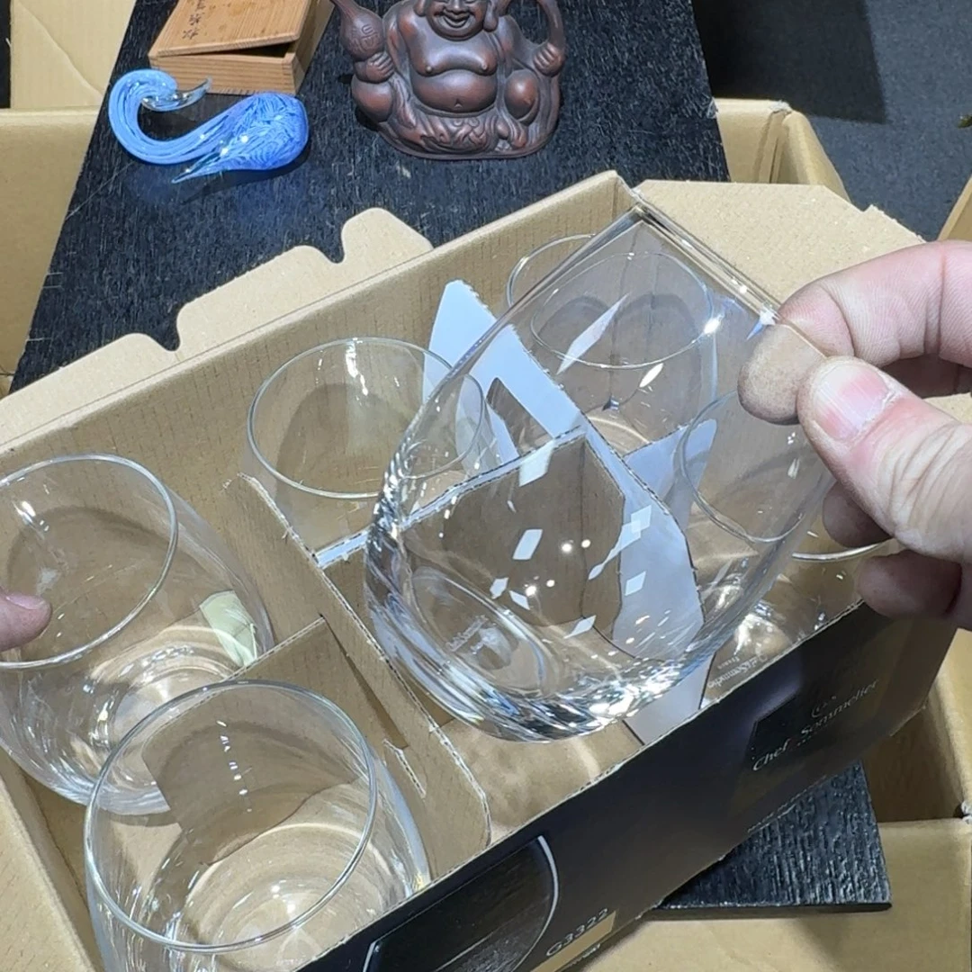 玻璃日本中古工艺品摆件
