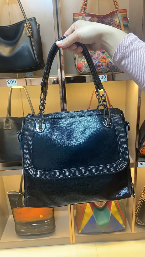 新款简约时尚复古轻奢手提斜挎女包688