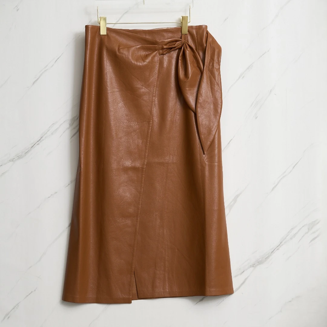 全新未使用/Nanushka女士纽结开叉半身裙NUGP00089