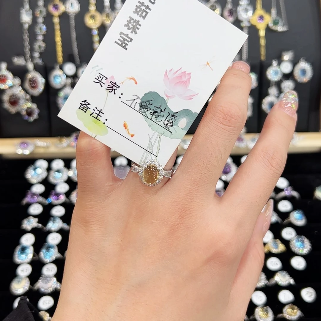 紫晶戒指银S925镶嵌天然