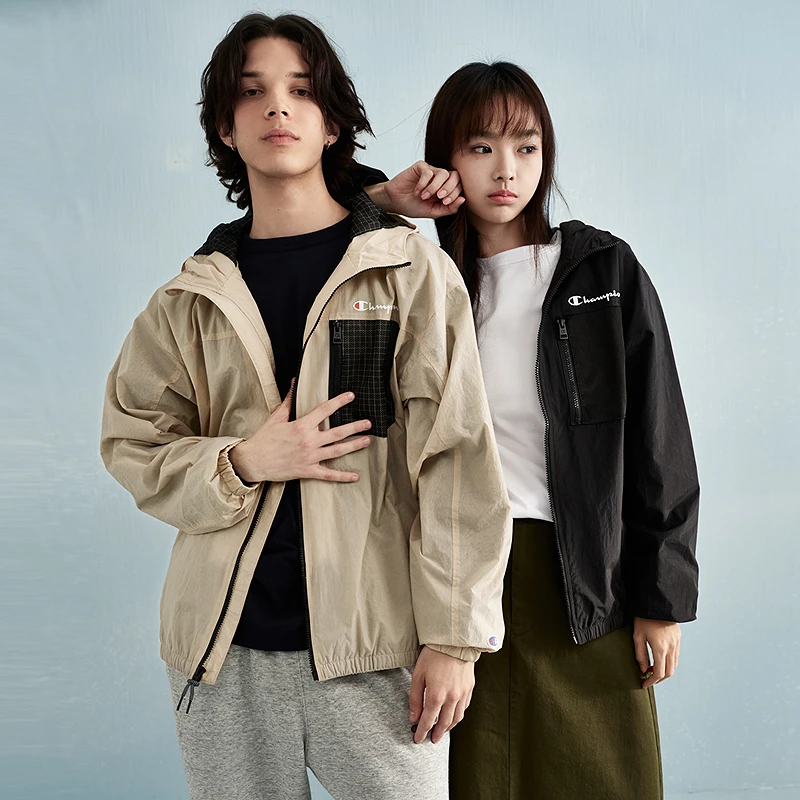 【雅丹风】冠军情侣外套夹克拉链开衫流光风休闲连帽宽松运动户外