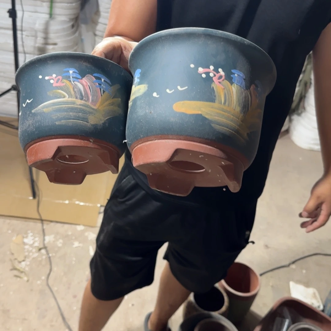 紫砂花盆瑕疵和瑕疵