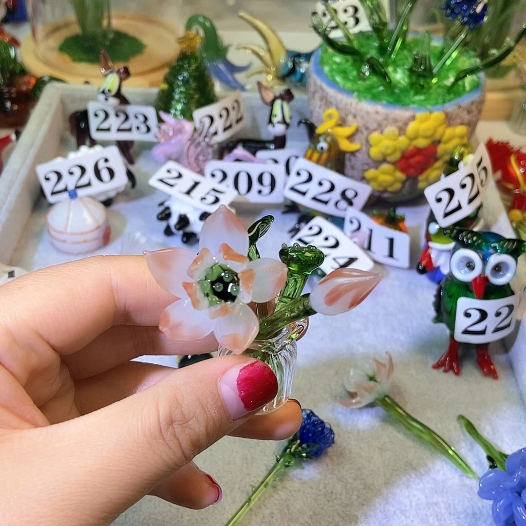 琉璃手工艺品荷花